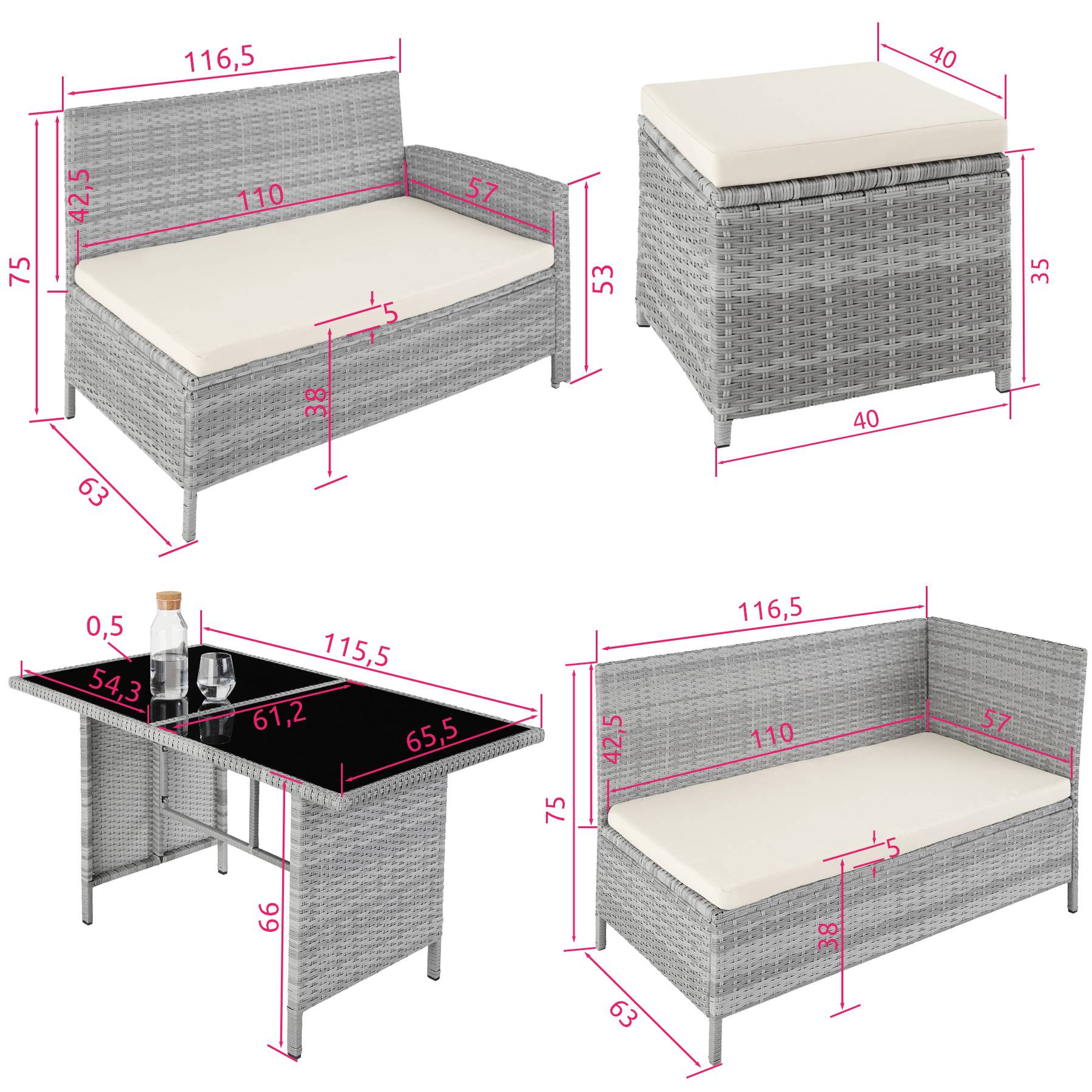 Rattan Lounge Barletta