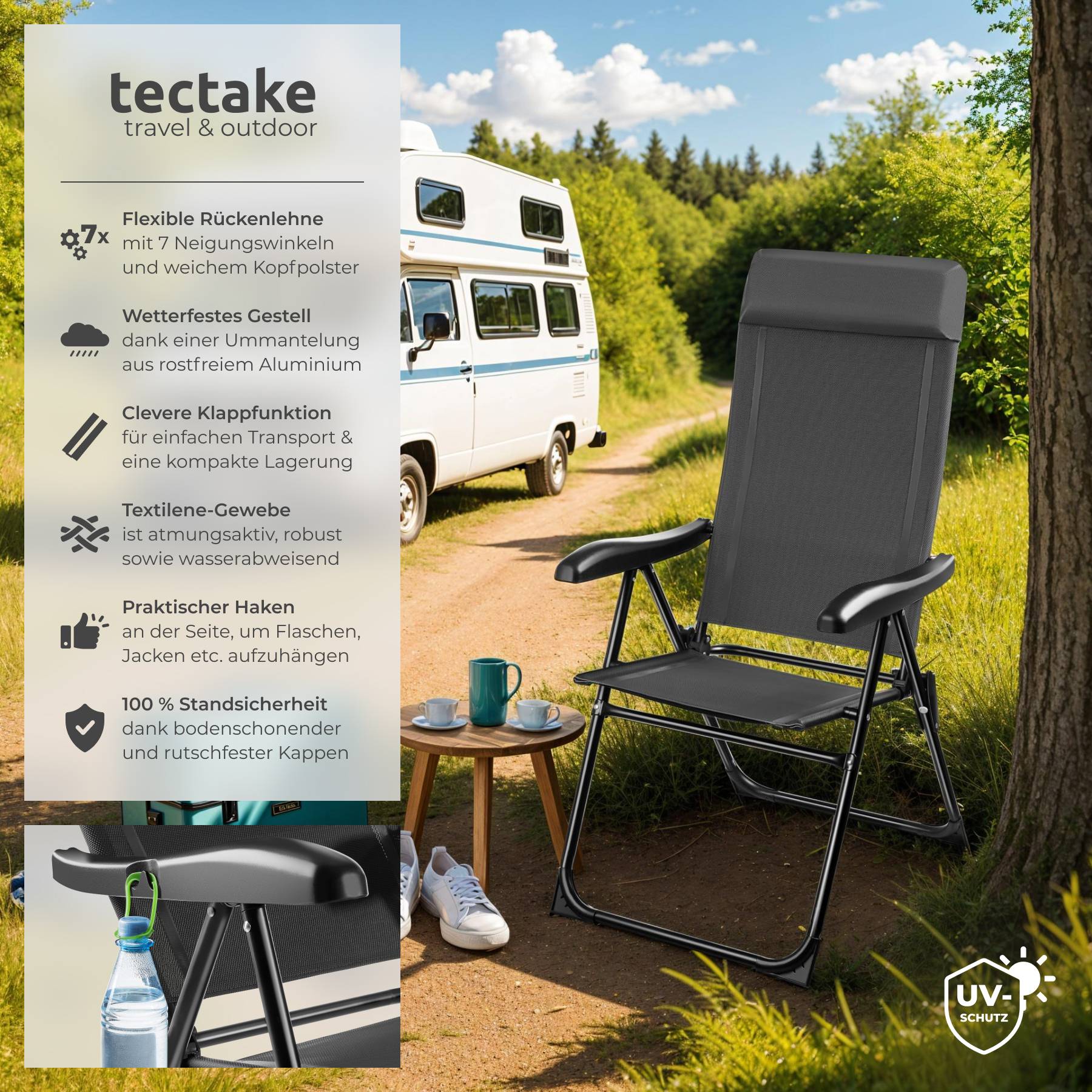 Hängematten-Campingstuhl Schwenkbar & Faltbar – Für Garten, Strand & Camping, Bis 180 Kg Belastbar