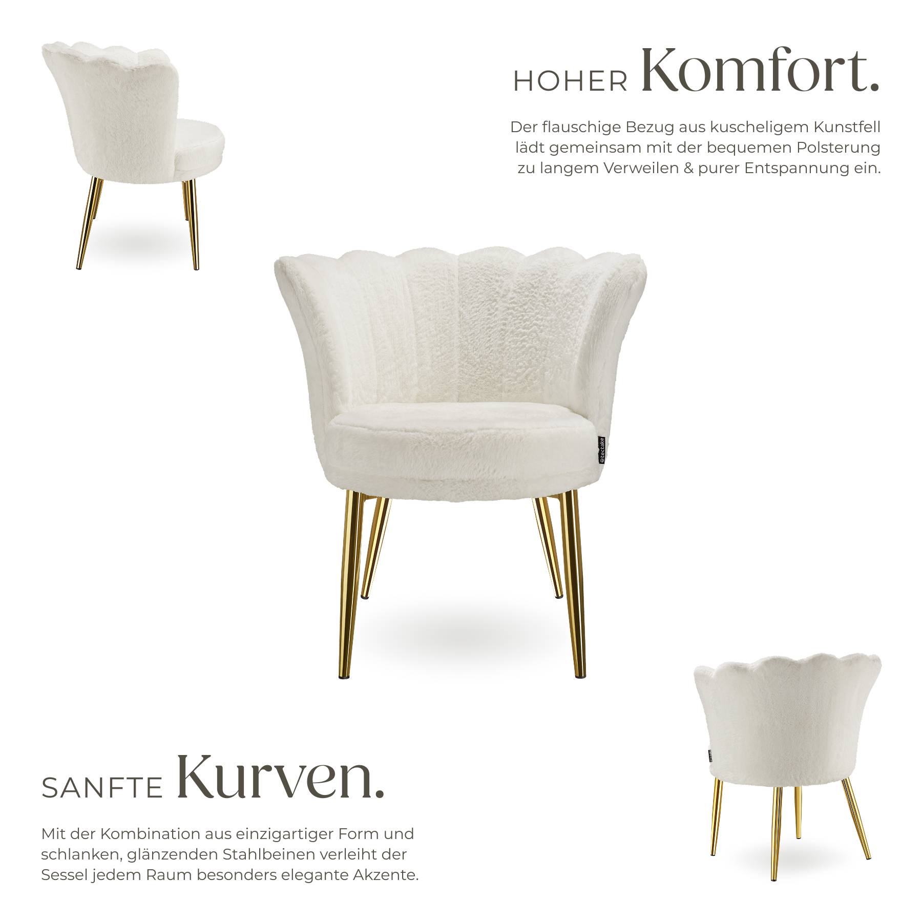 Sessel Stella, dicke Polsterung, 67x64x76cm