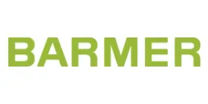 Logo der BARMER Krankenkasse in gr&uuml;ner Schrift auf wei&szlig;em Hintergrund