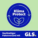 GLS Klima Protect Logo mit Kreislaufsymbol &ndash; nachhaltiger Paketversand bei tectake