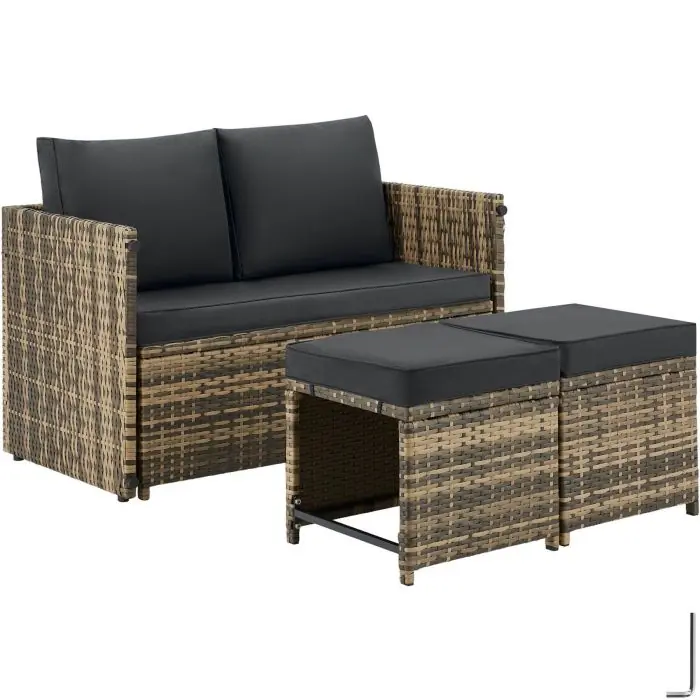 2-in-1-Rattanlounge-Set Monopoli