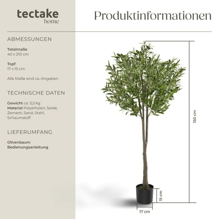 Knstlicher Olivenbaum Oleand online kaufen | tectake
