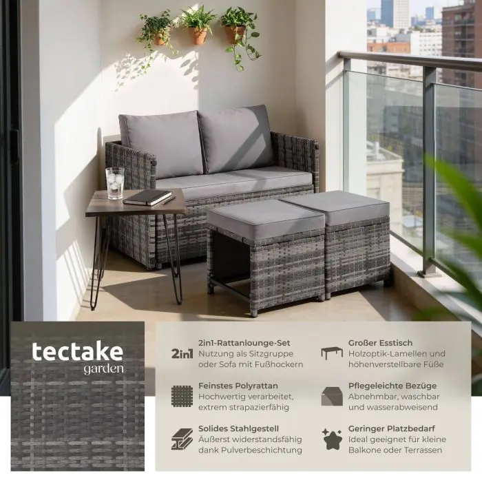 2-in-1-Rattanlounge-Set Monopoli online kaufen