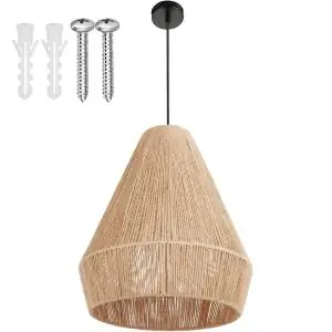 Pendelleuchte Suri aus Jute im Boho-Stil, 40W