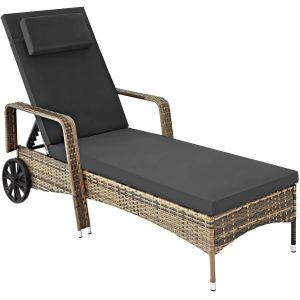 Sonnenliege Rattan mit Rollen