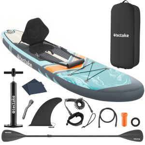2in1 Stand-Up Paddle Board aufblasbar, Komplettset