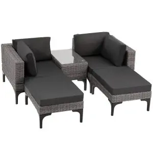 Rattan Lounge mit Aluminiumgestell Bellaria