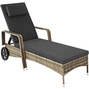 Sonnenliege Rattan mit Rollen