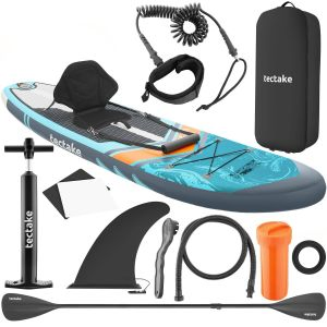 2in1 Stand-Up Paddle Board aufblasbar, Komplettset