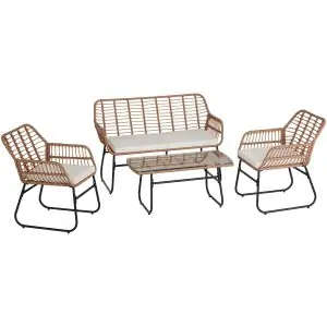 Rattan Sitzgruppe Molfetta XL f&uuml;r 4 Personen