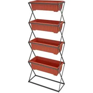 Vertikalbeet mit 4 K&auml;sten 52x21x127cm