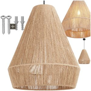 Pendelleuchte Suri aus Jute im Boho-Stil, 40W