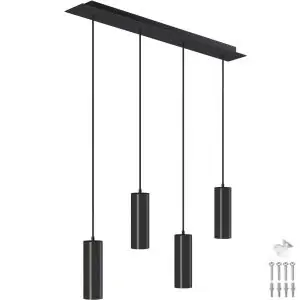 Pendelleuchte Lumea, 4-flammig, l&auml;ngenverstellbare Kabel