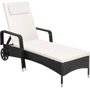 Sonnenliege Rattan mit Rollen