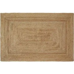 Handgewebter Teppich Glim aus Jute, Boho-Stil